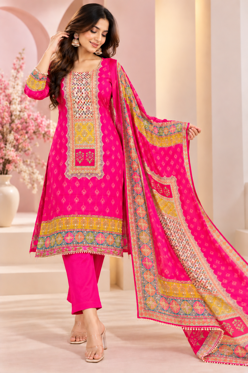 💖✨ PURE MUSLIN DESIGNER SUIT SET ✨💖