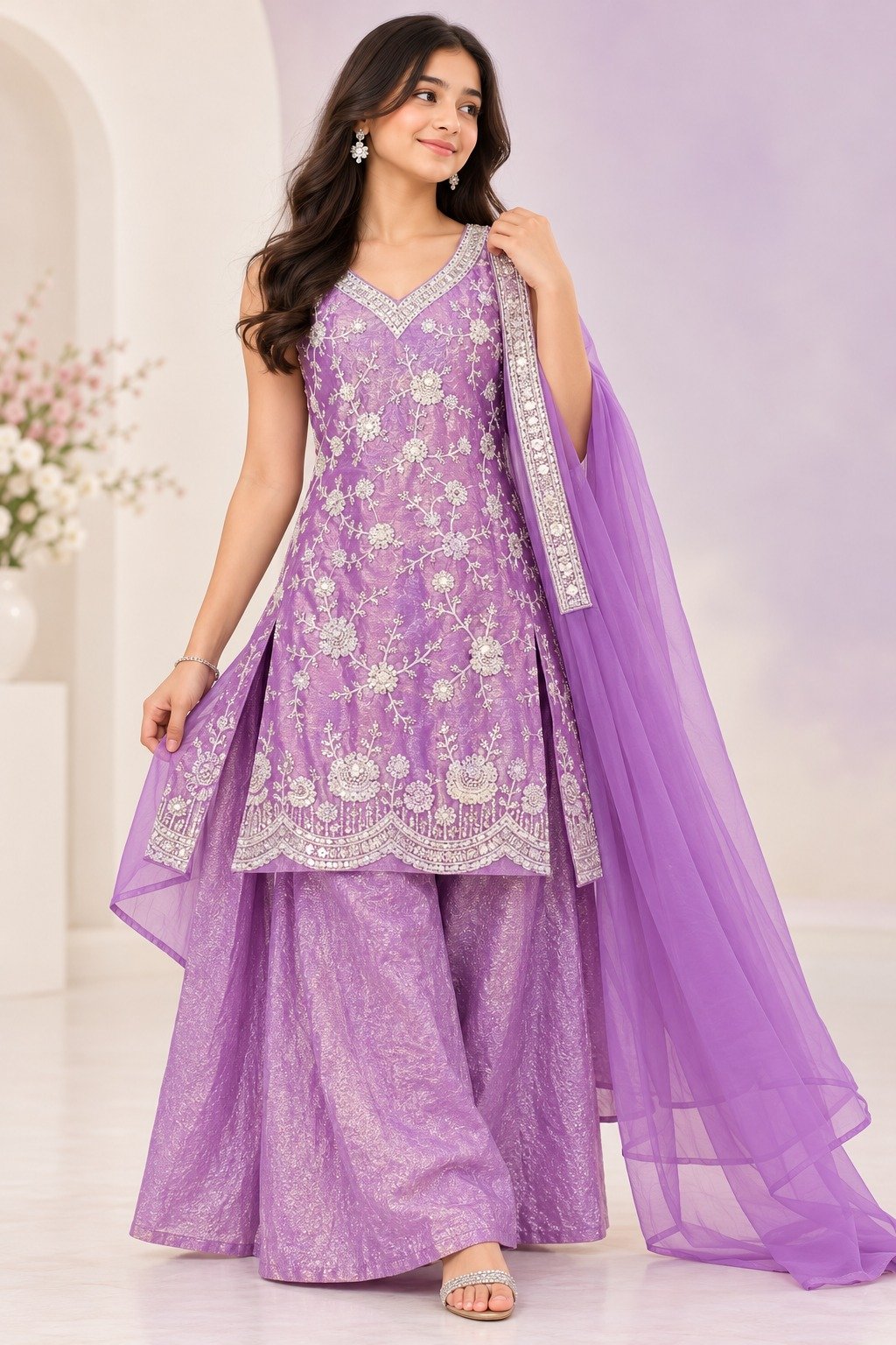 💜✨ LUXURY LAVENDER EMBROIDERED SET ✨💜